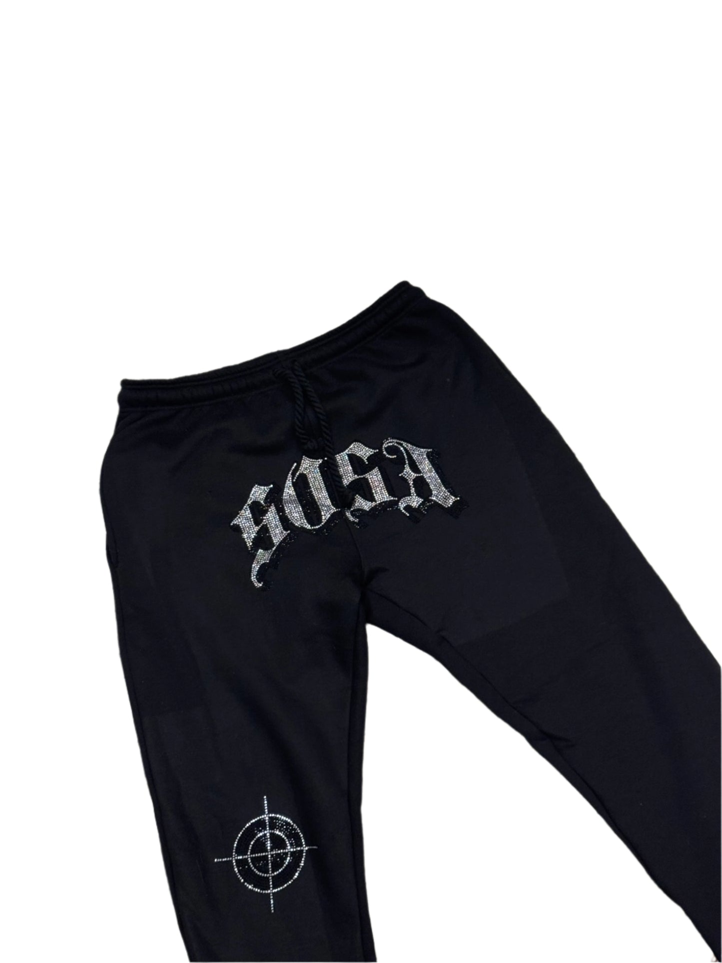 S.O.S Rhinestone Pants (Black)