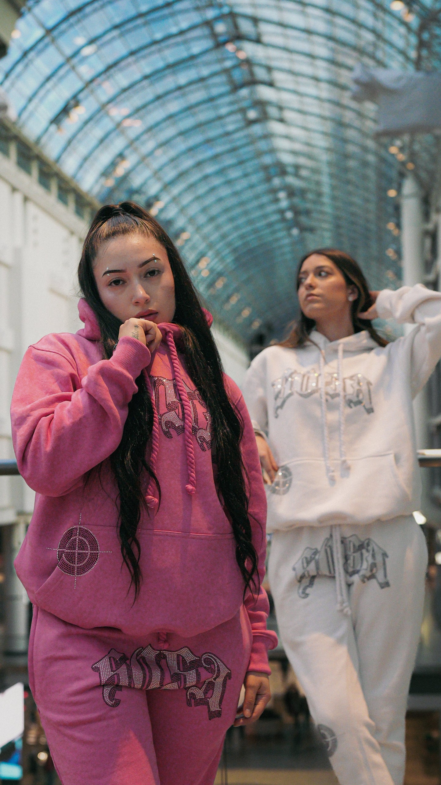 S.O.S Rhinestone Tracksuit (Pink)