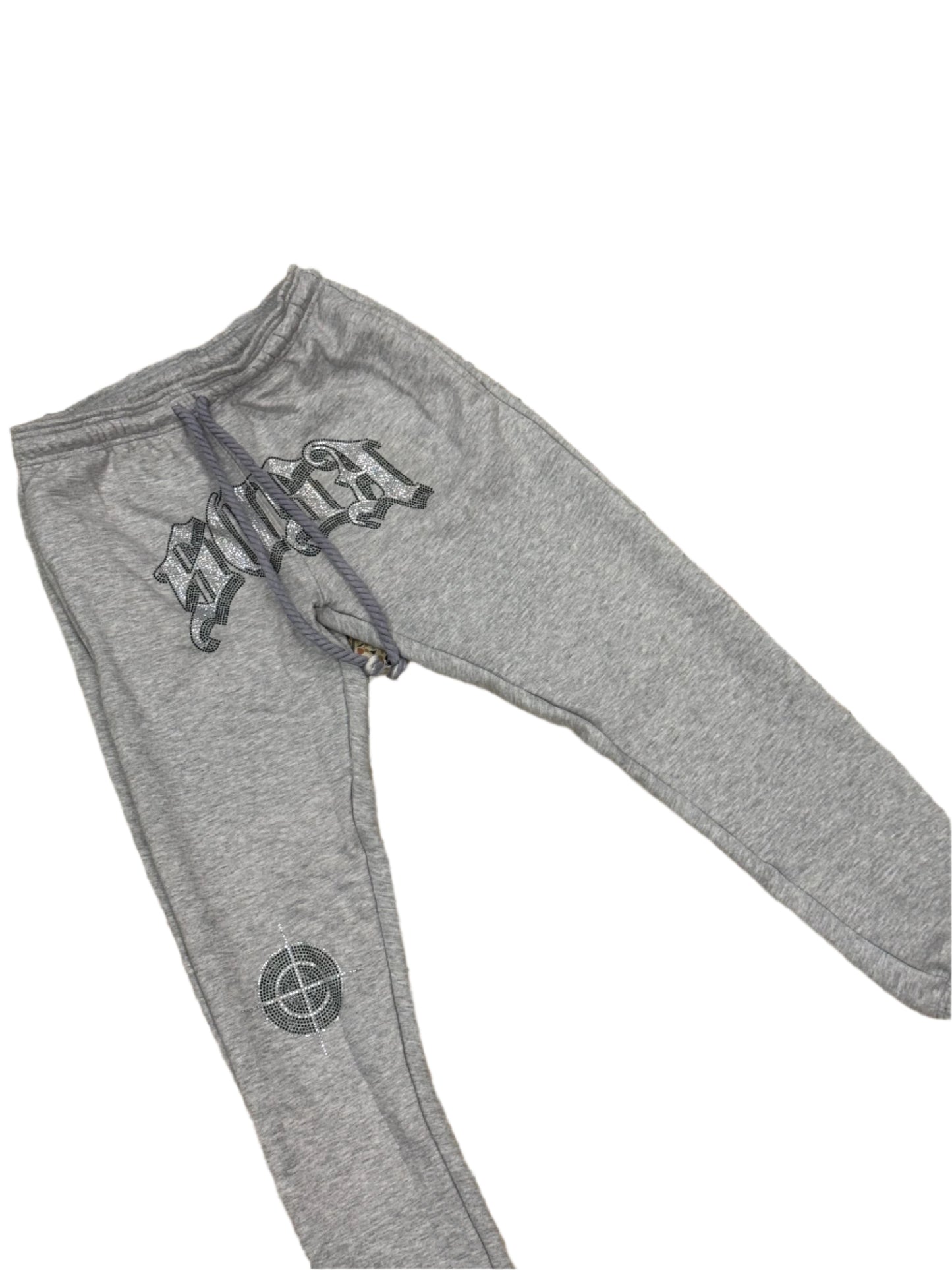 S.O.S Rhinestone Pants (Gray)