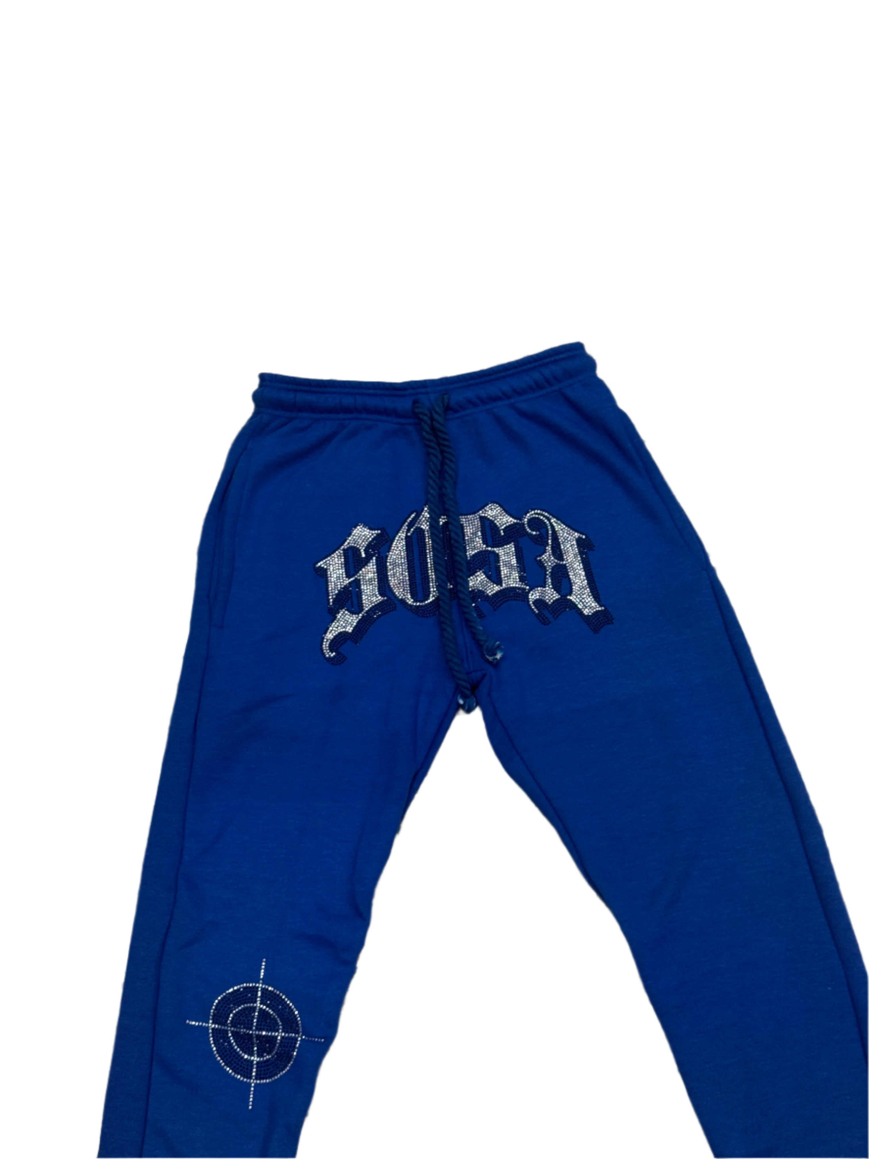 S.O.S Rhinestone Tracksuit (Blue)