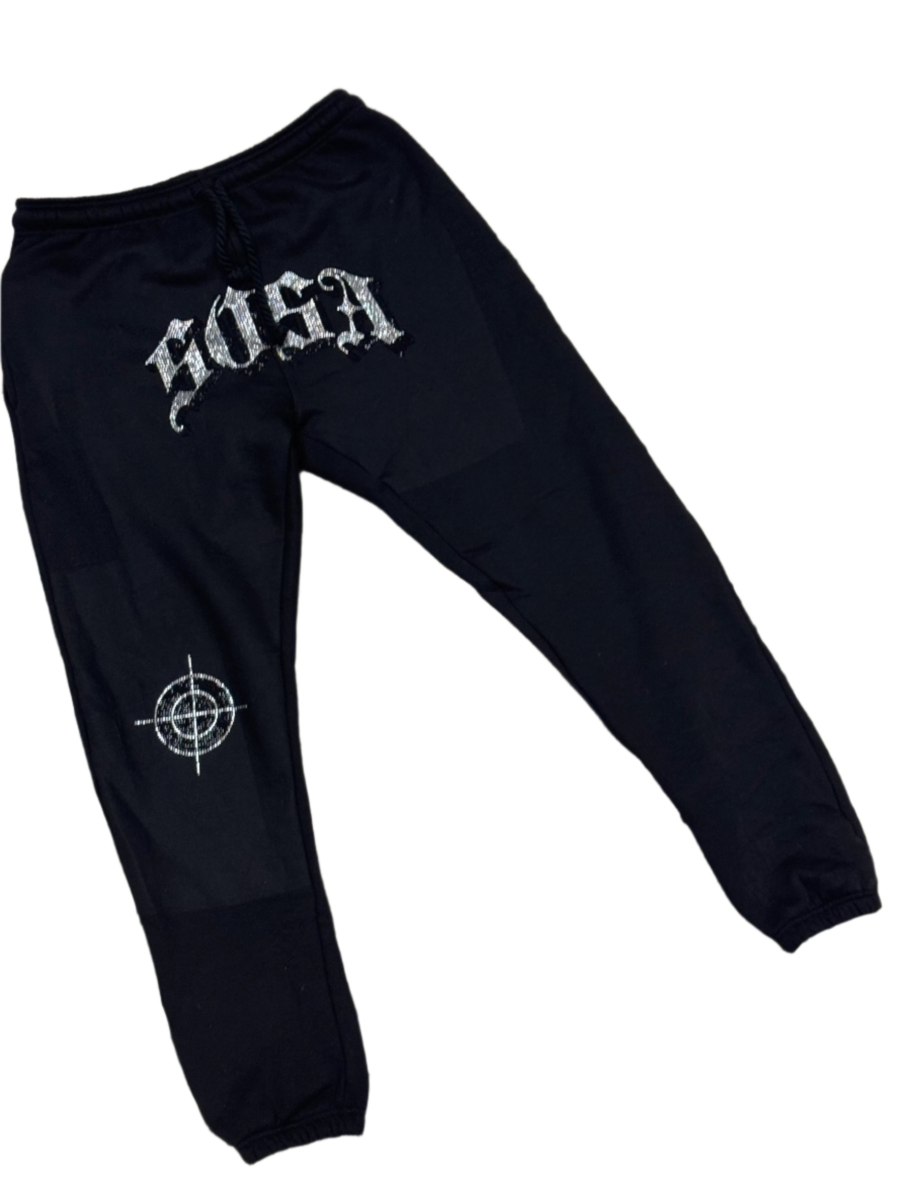 S.O.S Rhinestone Pants (Black)