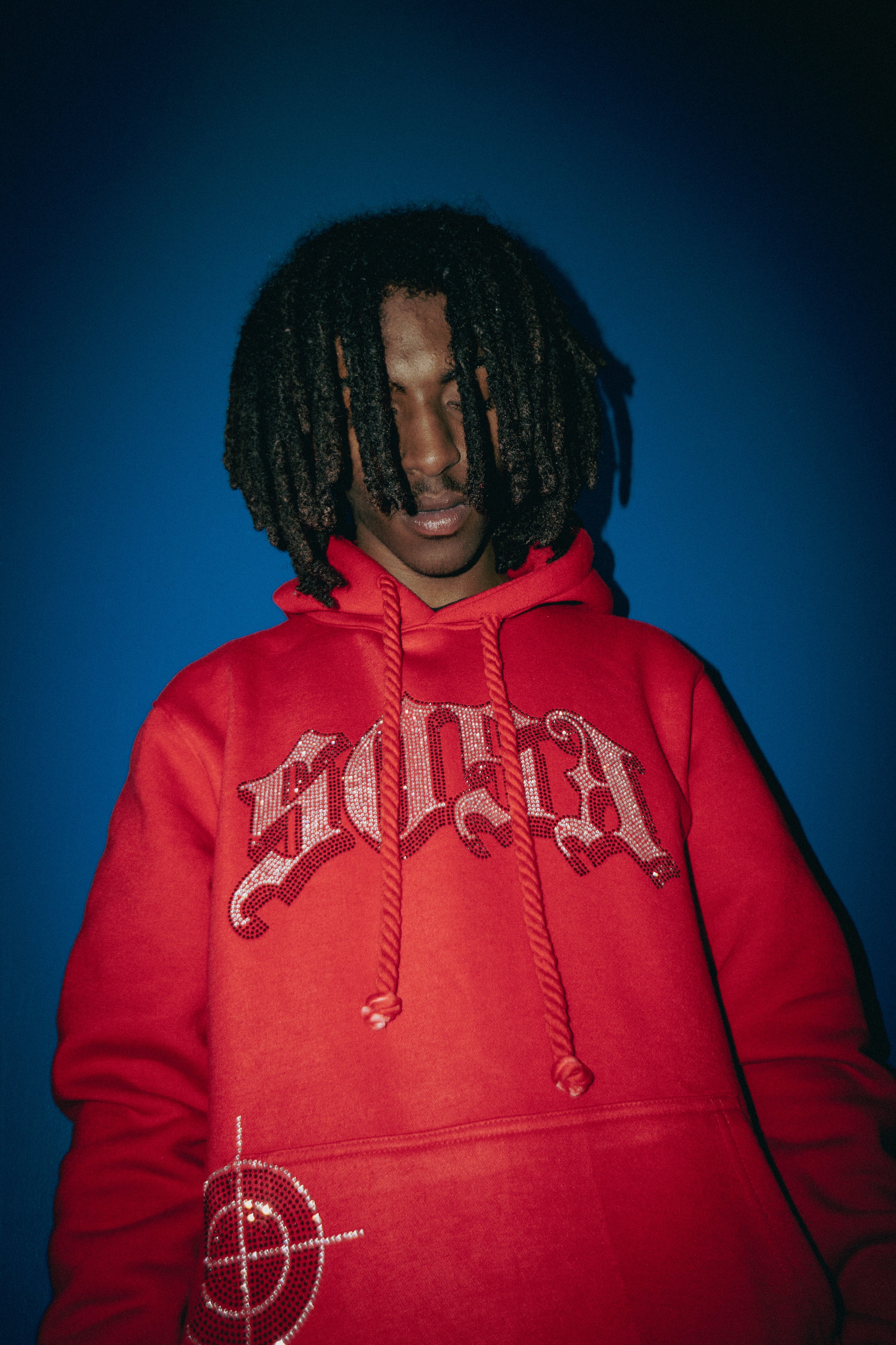 S.O.S Rhinestone Tracksuit (Red)