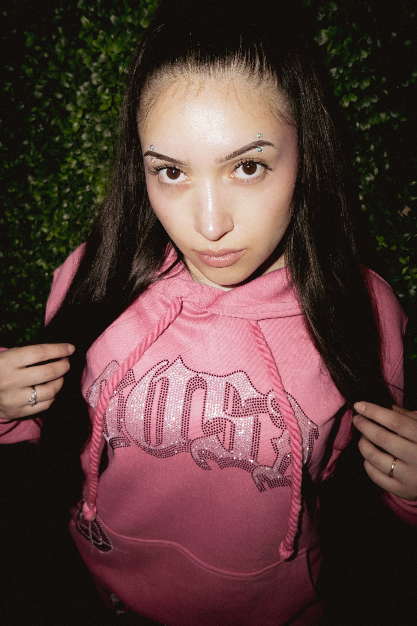 S.O.S Rhinestone Tracksuit (Pink)