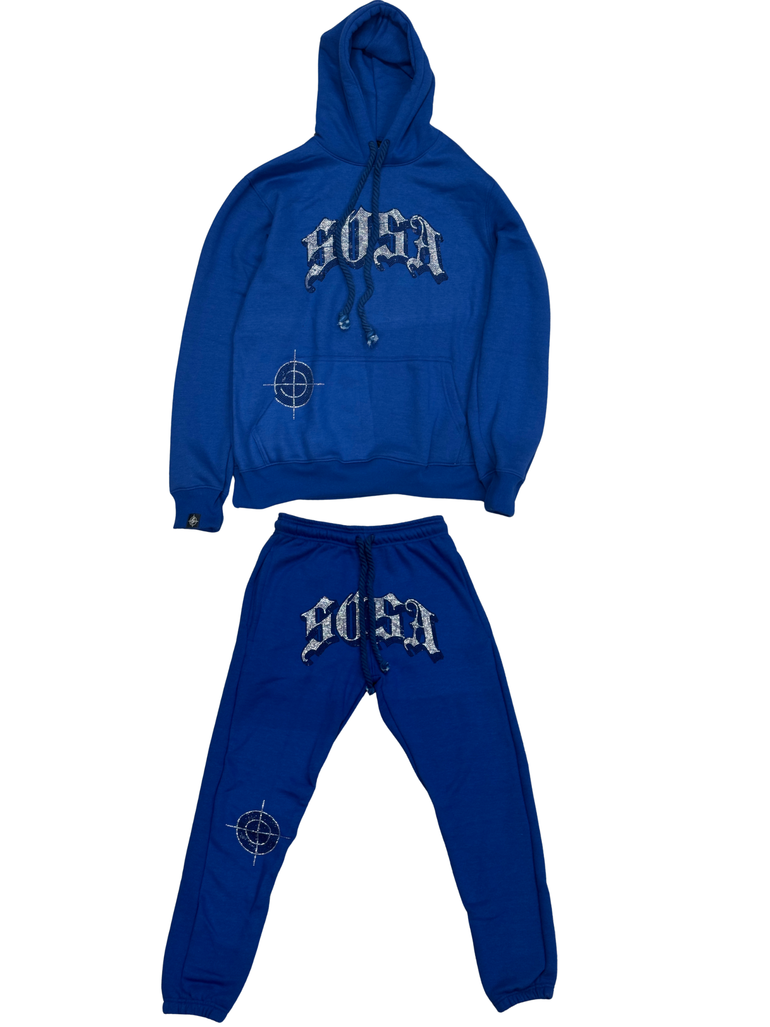 S.O.S Rhinestone Tracksuit (Blue)