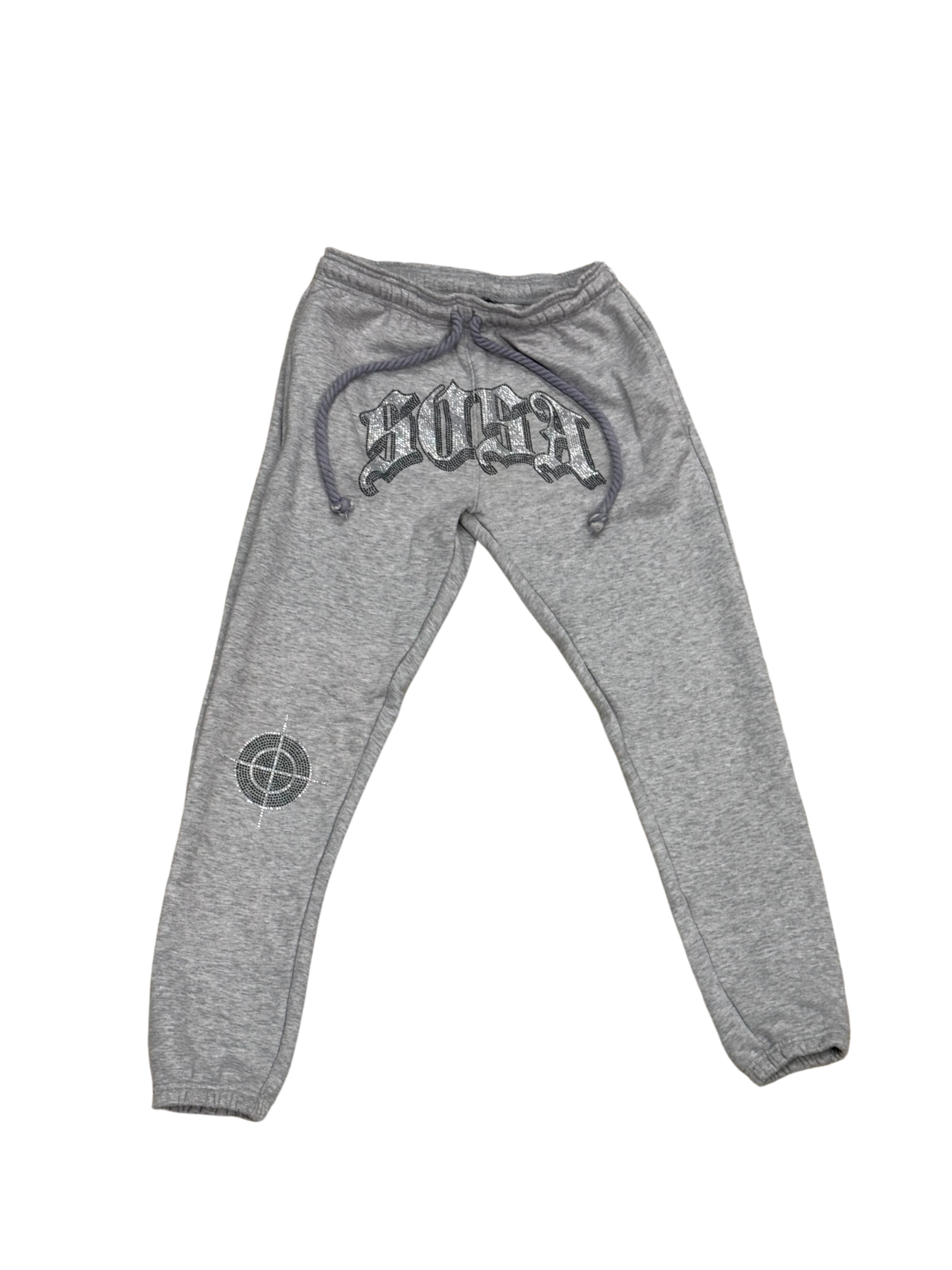 S.O.S Rhinestone Pants (Gray)