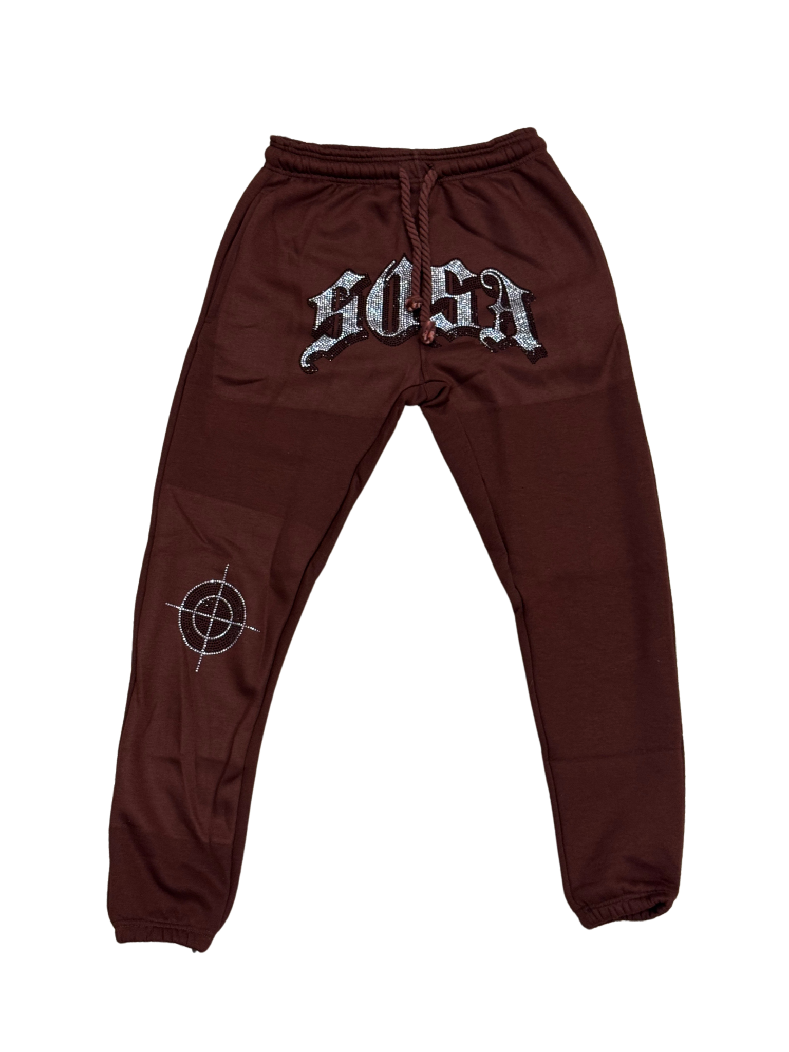 S.O.S Rhinestone Pants (Brown)