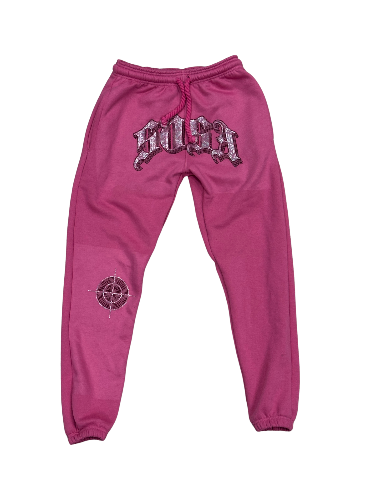 S.O.S Rhinestone Pants (Pink)