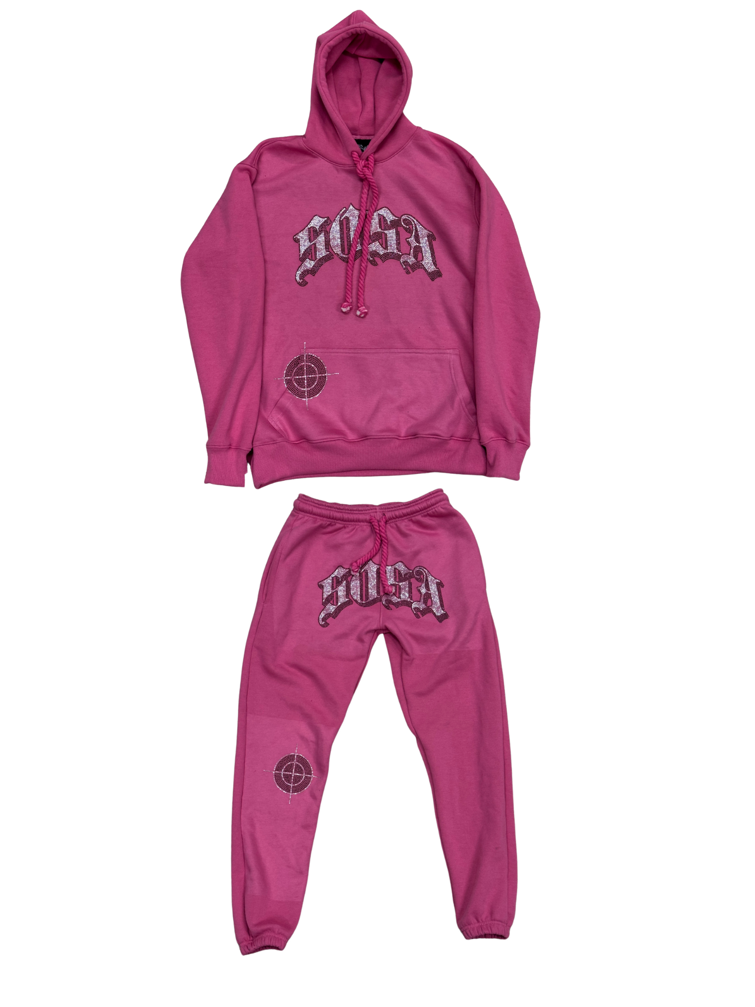S.O.S Rhinestone Tracksuit (Pink)